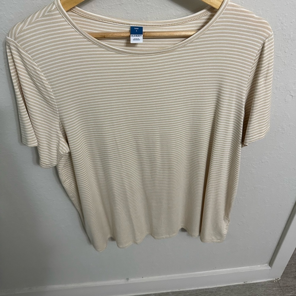 Old Navy Striped Luxe Short Sleeve Top